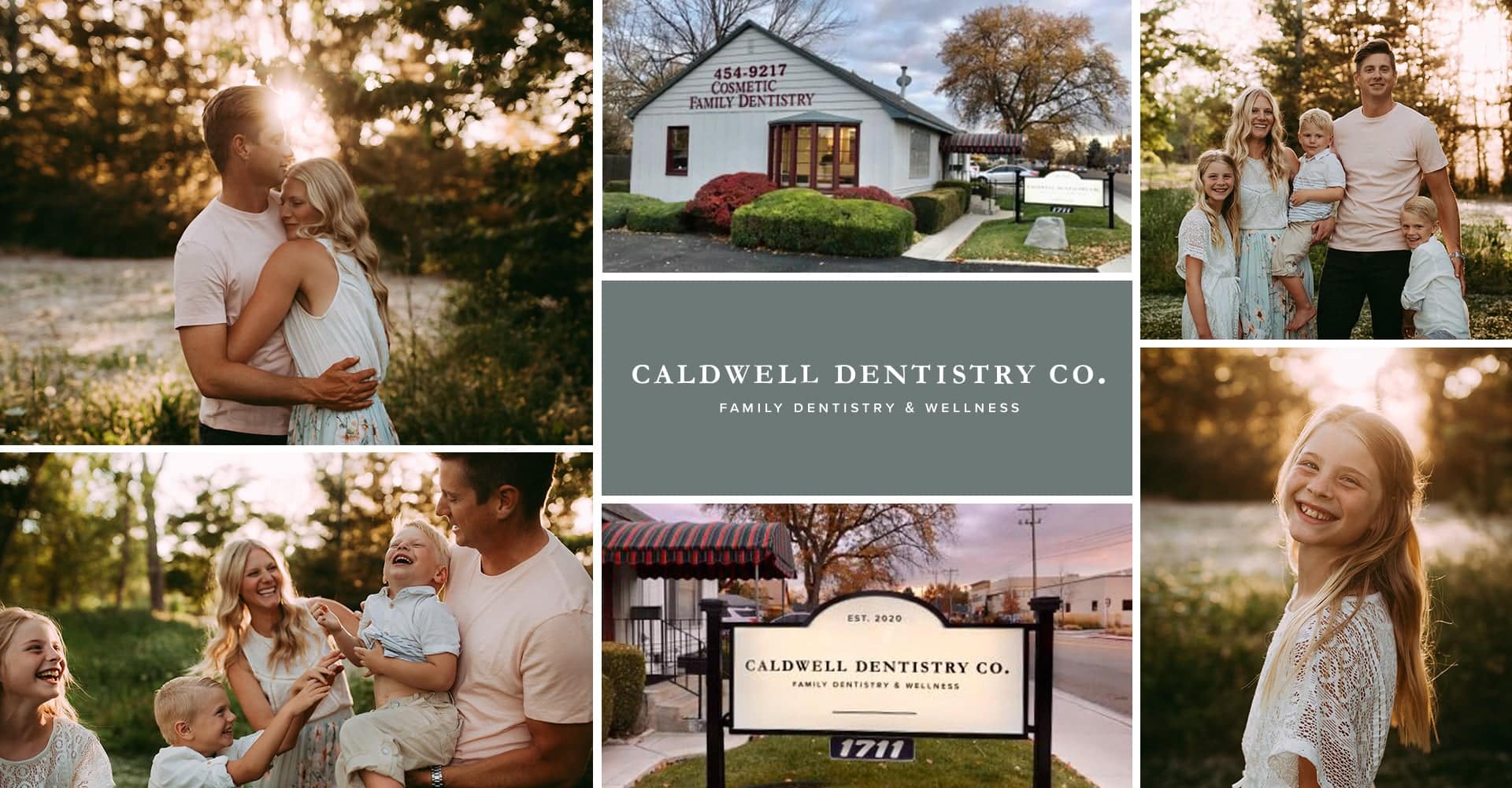 We look forward to putting your best health forward. Collage of Caldwell Dentistry Co with our dentist in Caldwell, ID