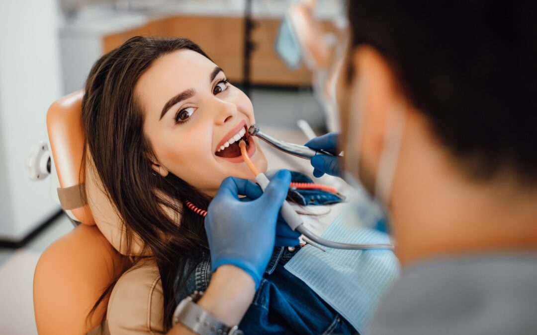 young female visiting dentist